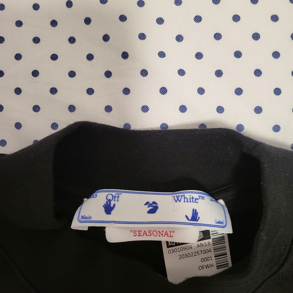 OFF-WHITE Scribble Diag Crewneck Boxy Sweatshirt - Picture 4 of 8